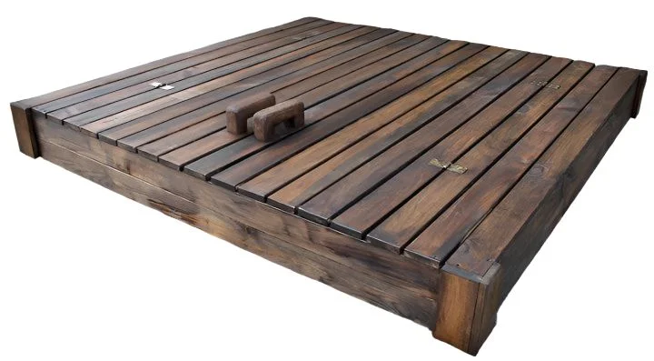 DIY outdoor toy kits for creative kids​ Wooden Lidded Sand Pit