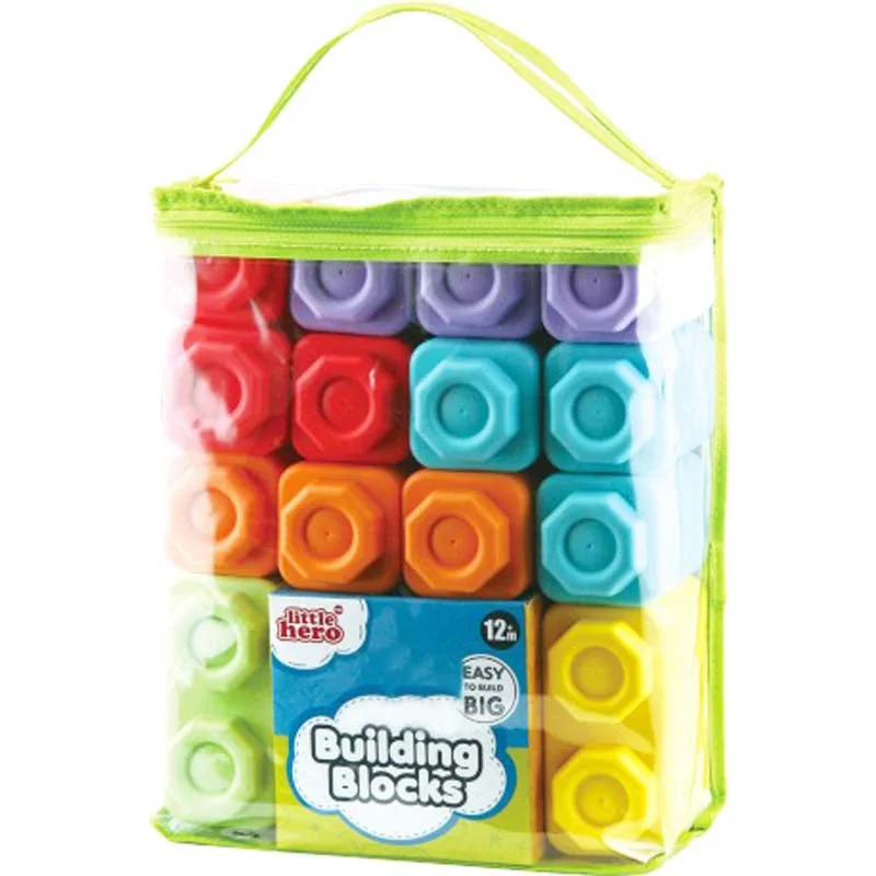 Educational toys with sustainable materials​ Little Hero Building Blocks Multicolour- 30 Pieces