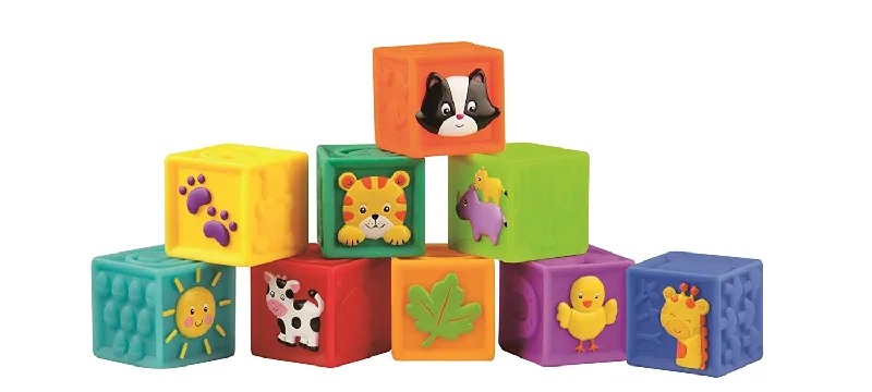 Educational toys for teaching data science concepts​ Little Hero Soft Blocks Multicolour - 9 Pieces
