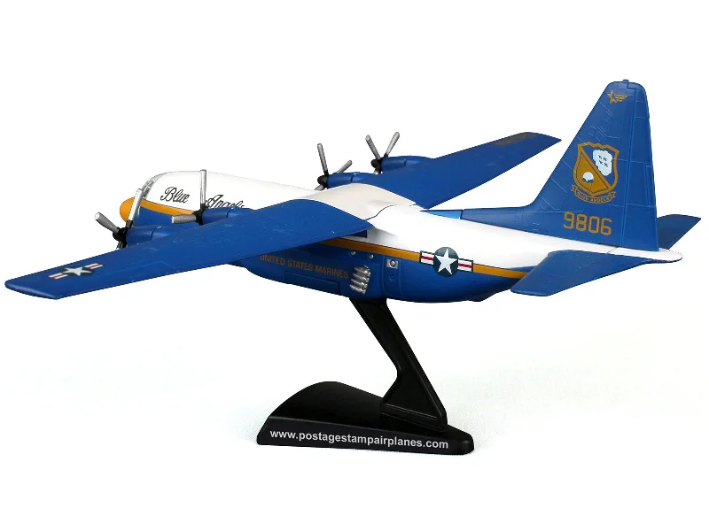 Post office model toys for mail - delivery role - play Lockheed C-130 Hercules Transport Aircraft "Fat Albert - Blue Angels" 1/200 Diecast Model Airplane by Postage Stamp Post office model toys for mail - delivery role - play Lockheed C-130 Hercules Transport Aircraft "Fat Albert - Blue Angels" 1/200 Diecast Model Airplane by Postage Stamp