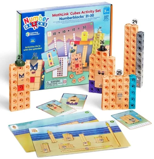Outdoor educational toys for nature exploration​ MathLink Cubes Numberblocks 21-30 Activity Set by Learning Resources - Ages 3+