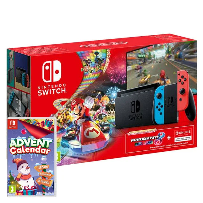Video games with DLC pre - orders Nintendo Switch - Neon - Including Mario Kart 8 + Advent Calendar Video games with DLC pre - orders Nintendo Switch - Neon - Including Mario Kart 8 + Advent Calendar