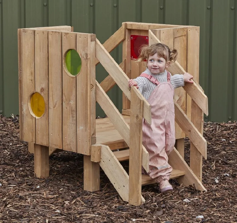Light - up outdoor toys for evening play​ Explorer's Peekaboo Climbing Tower