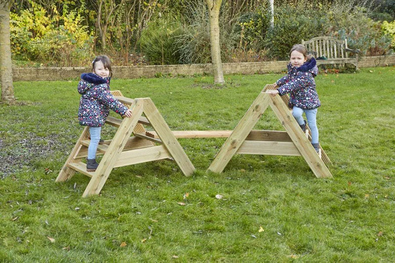 Outdoor toys for lazy summer afternoons like hammock swings​ Simply Sturdy A-Frame Steps & Planks Set