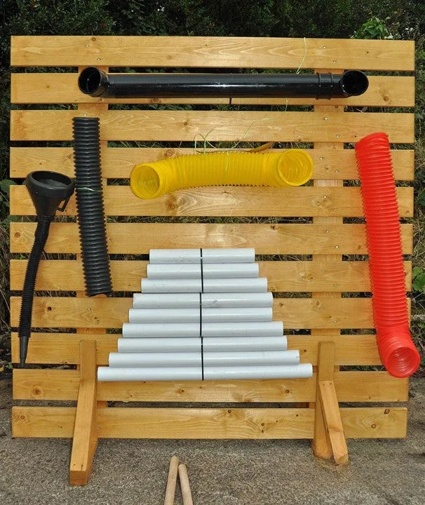 Outdoor toys for preschools to enhance learning​ Slatted Music Wall