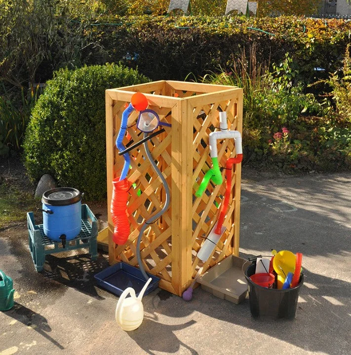 Outdoor toys for toddlers with safety features​ Space Saving Multi Sided Waterwall