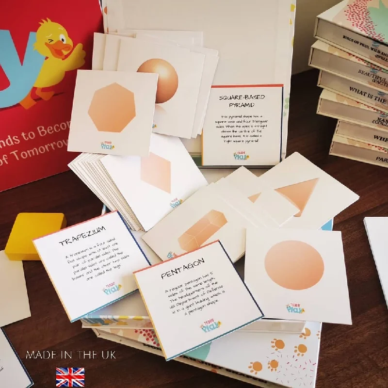 Educational toys with sustainable materials​ TEDDO PLAY 34 2D & 3D SHAPES LEARNING SET