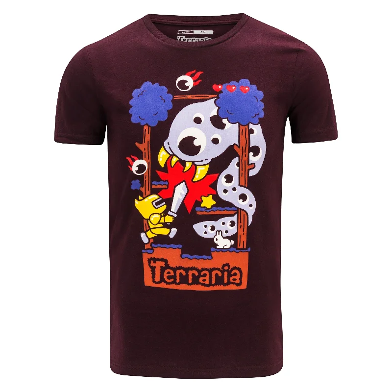 Video games with procedurally generated content​ Terraria Arcade Battle Tee