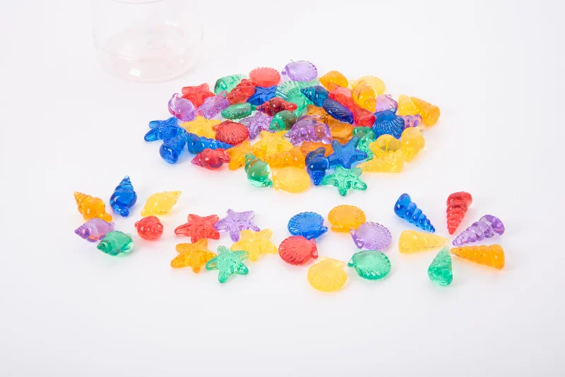 Educational toys for teaching journalism to kids​ TickiT Translucent Colour Shells - Pk72