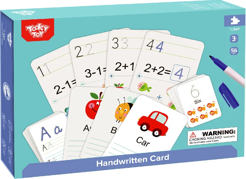 Educational toys for teaching 5G technology concepts​ Tooky Toy Wooden Handwritten Card Alphabet