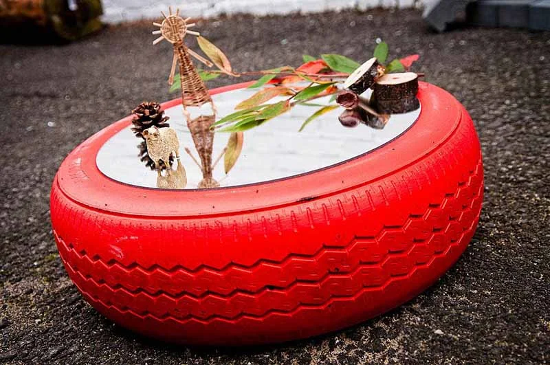 Outdoor toys for rooftop play like lightweight balls​ Nature Reflect Tyre Mirror