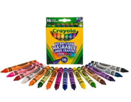 Educational toys for teaching meteorology concepts​ 16 Ct. Ultra-Clean Washable Large Crayons