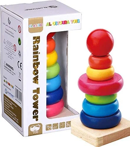 Educational toys for teaching nanotechnology concepts​ Wooden  Rainbow Tower