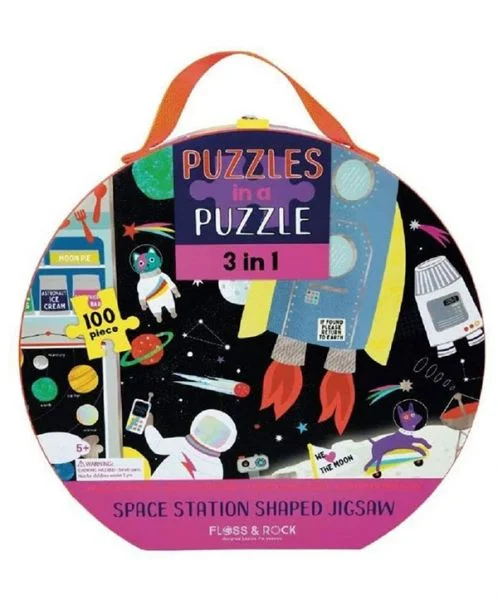 Puzzle - inspired woodwork pieces for furniture 3-in-1 100Pc Space Station Shaped Jigsaw Puzzle Puzzle - inspired woodwork pieces for furniture 3-in-1 100Pc Space Station Shaped Jigsaw Puzzle