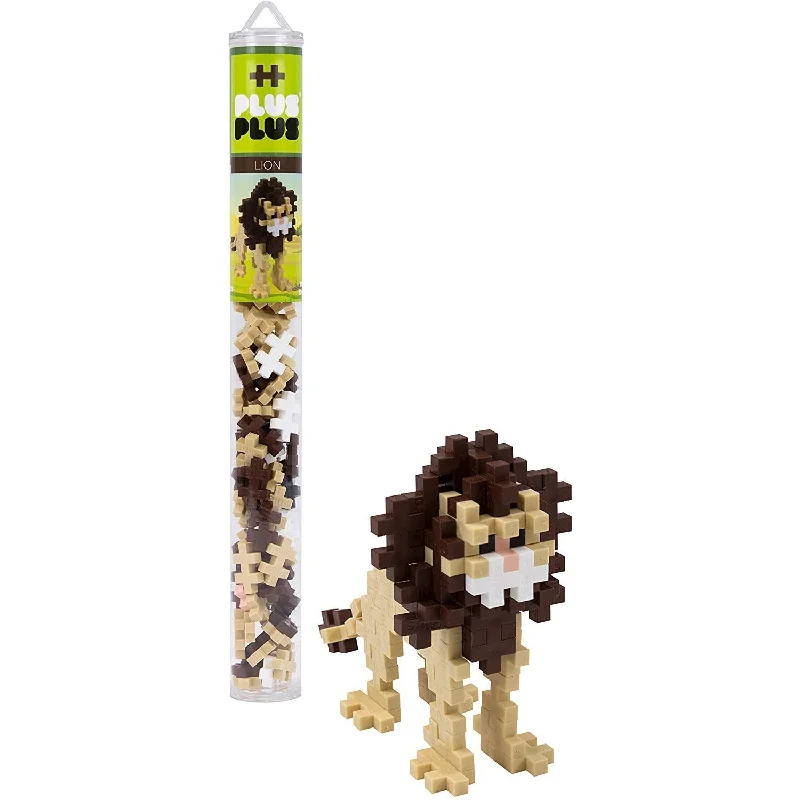 Educational puzzles for preschoolers to enhance cognitive skills​ 70 pc Plus-Plus Lion Tube