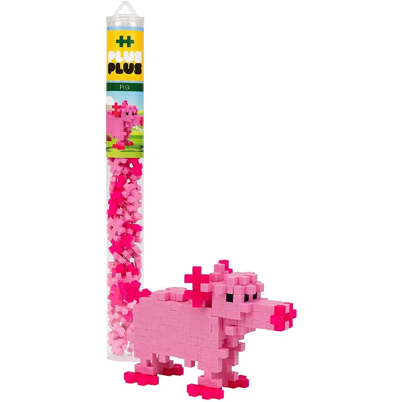 Food - shaped puzzles like pizza and ice cream​ 70 pc Plus-Plus Pig Tube