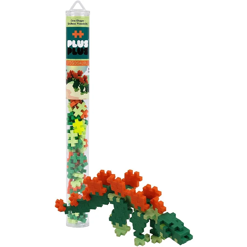 Puzzle - based learning tools for classrooms​ 70 pc Plus-Plus Stegosaurus Tube