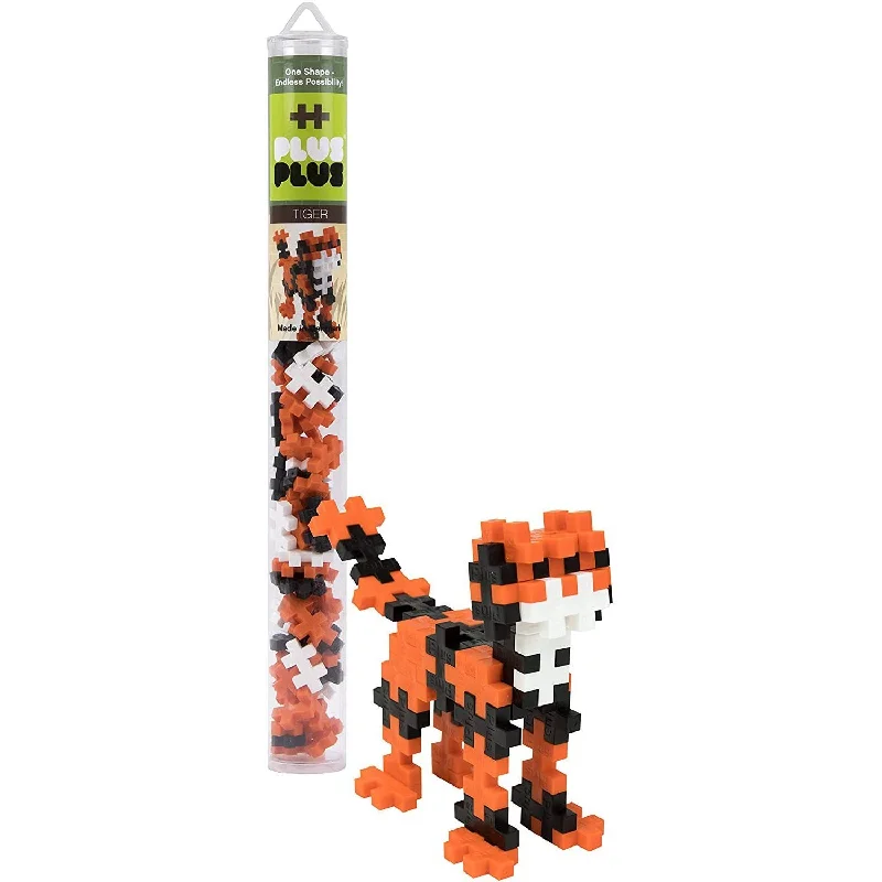 Puzzle - solving workshops for skill development​ 70 pc Plus-Plus Tiger Tube