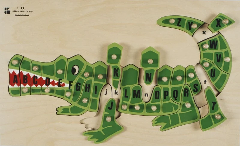 Puzzle - themed photo frames for displaying memories​ ABC Wooden Alligator Puzzle