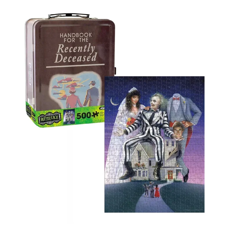 Christmas - holiday puzzles with festive scenes Beetlejuice 500pc puzzle and fun box Christmas - holiday puzzles with festive scenes Beetlejuice 500pc puzzle and fun box