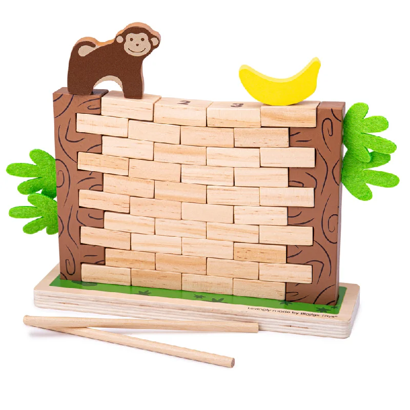 Puzzle - based fitness challenges for physical activity Bigjigs Toys Wooden Jungle Crash Game, Tumble Tower Game Puzzle - based fitness challenges for physical activity Bigjigs Toys Wooden Jungle Crash Game, Tumble Tower Game
