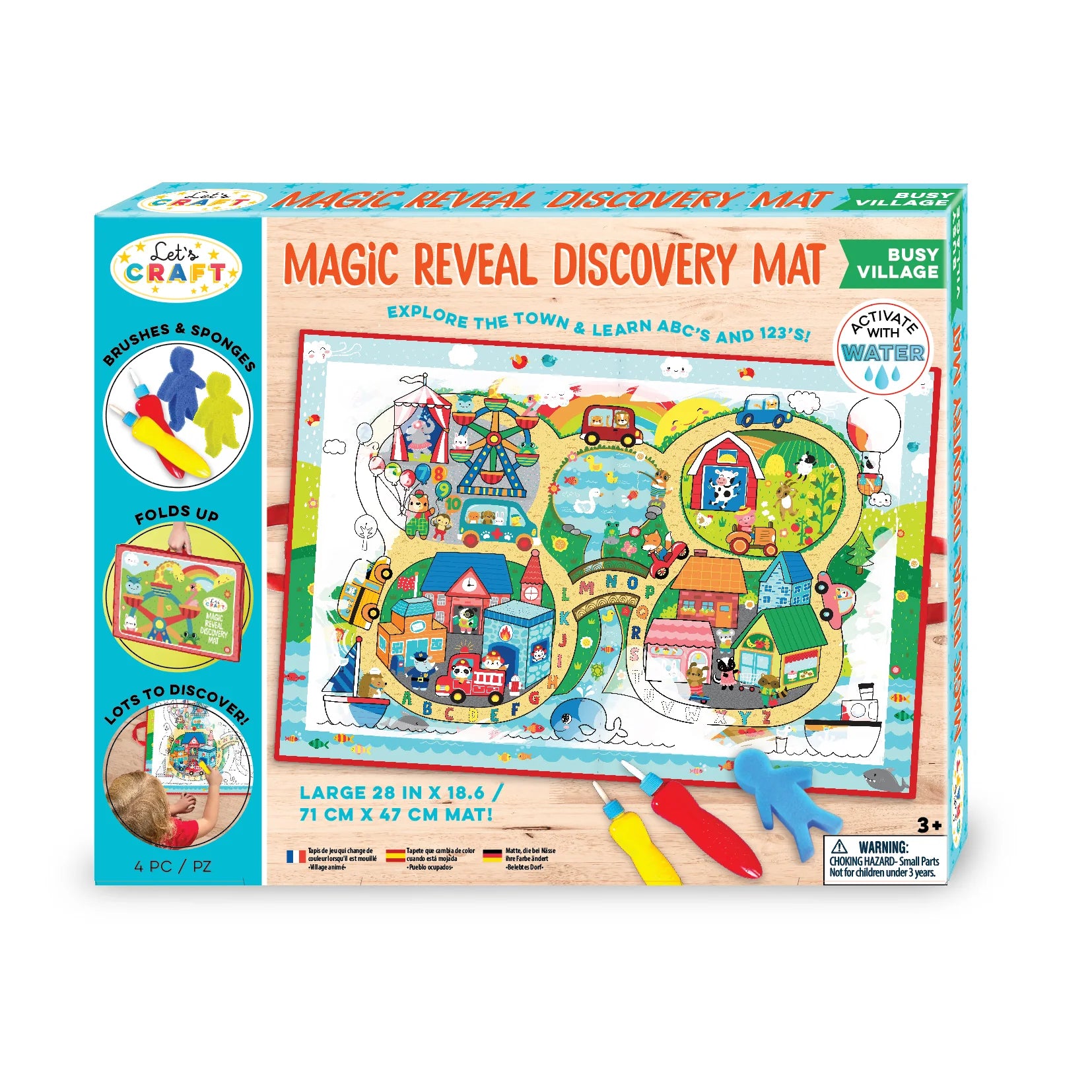 Puzzle - shaped planters for indoor plants​ Busy Village Magic Reveal Discovery Mat