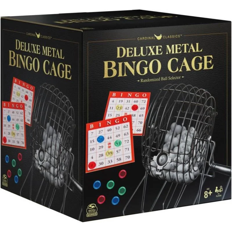 Puzzle cards for travel - friendly entertainment​ CLASSIC DELUXE METAL CAGE BINGO