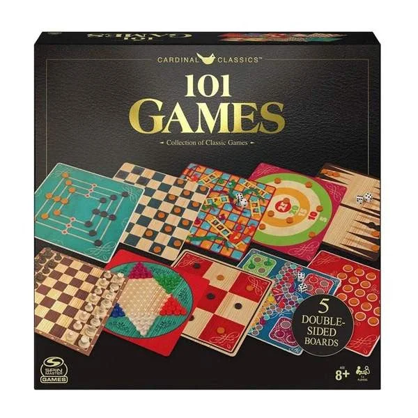 Puzzle - inspired stained - glass art with puzzle - like designs​ Classic Wooden 101 Games Set
