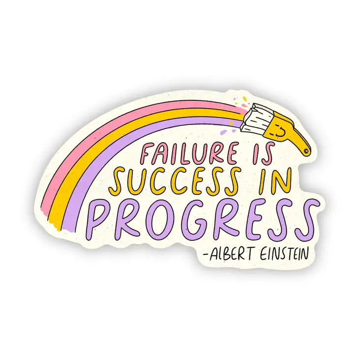 Mermaid plush toys with long flowing tails "Failure Is Success In Progress" Sticker Mermaid plush toys with long flowing tails "Failure Is Success In Progress" Sticker