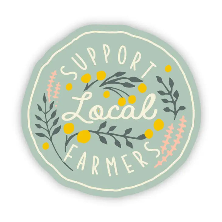 Therapeutic plush toys for autistic children "Support Local Farmers" Floral Sticker Therapeutic plush toys for autistic children "Support Local Farmers" Floral Sticker