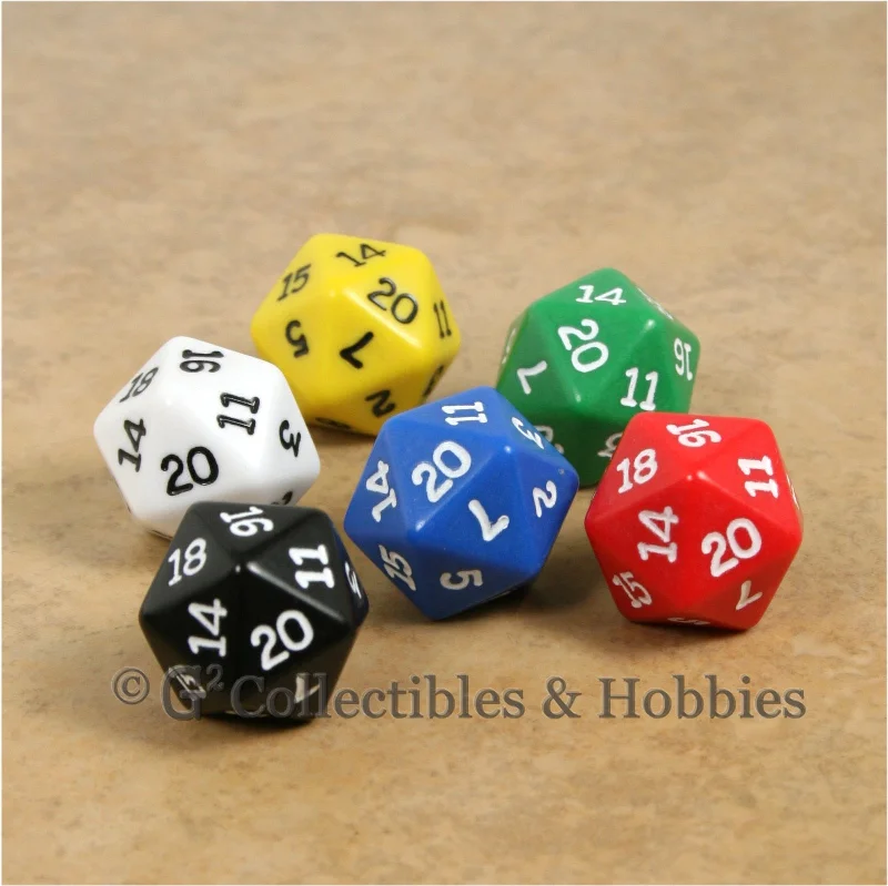 Plush toys for yoga enthusiasts with yoga - pose - inspired poses D20 RPG Dice Set : Opaque 6pc - 6 Colors Plush toys for yoga enthusiasts with yoga - pose - inspired poses D20 RPG Dice Set : Opaque 6pc - 6 Colors