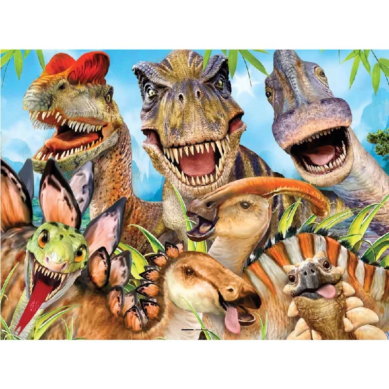3D puzzles with intricate building elements​ Dinosaur Selfie 3D 100 pc Jigsaw Puzzle