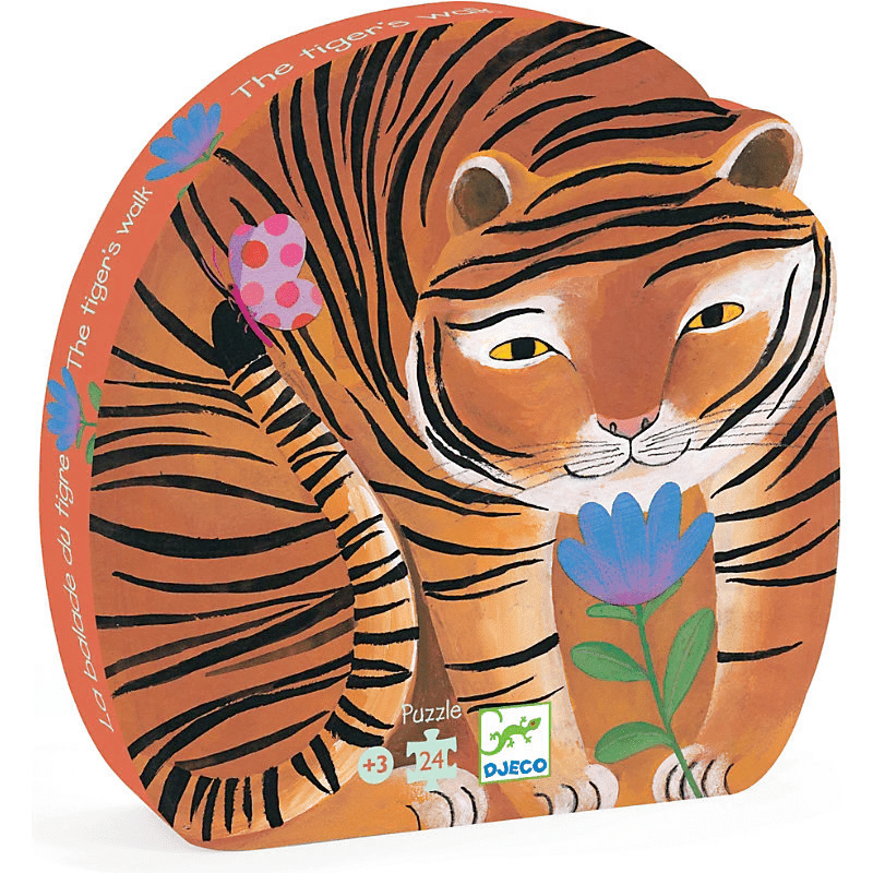 Puzzle gifts for birthday celebrations​ Djeco The Tiger's Walk Silhouette Puzzle