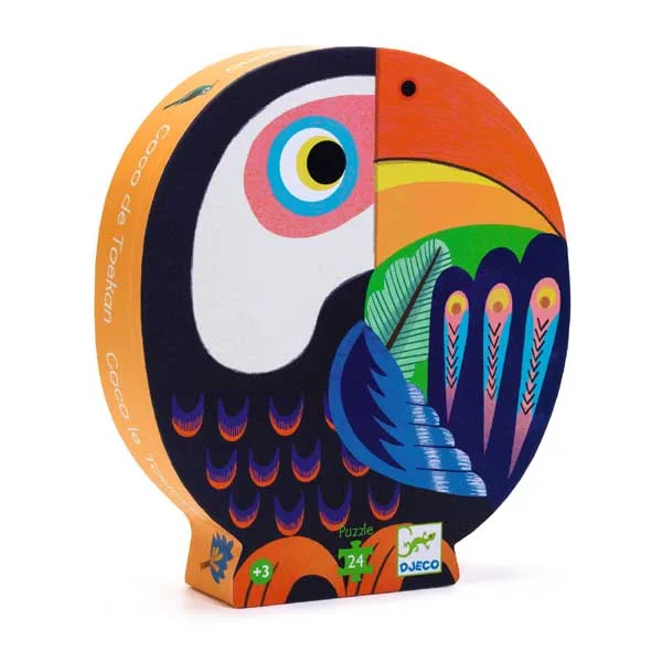 Puzzle - based board games combining multiple elements​ Djeco Toucan Silhouette Puzzle