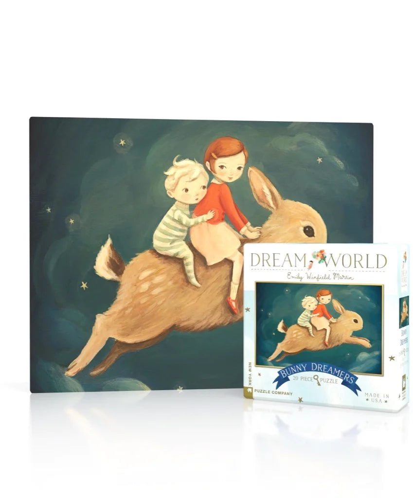 Puzzle - inspired home decor items like throw pillows​ Dream World 20Pc Mini Puzzle - Bunny Dreamers
