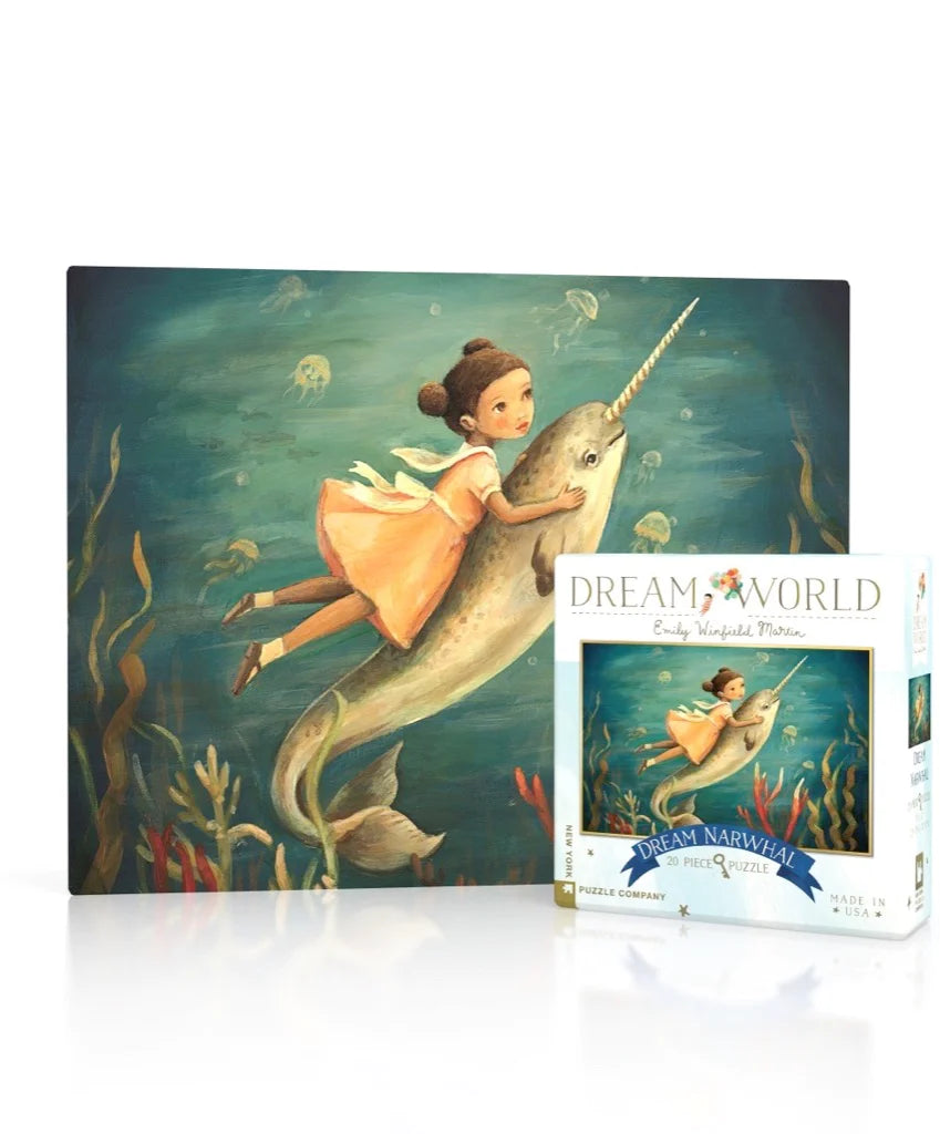 Puzzle - themed sculptures for art galleries​ Dream World 20Pc Mini Puzzle - Dream Narwhal