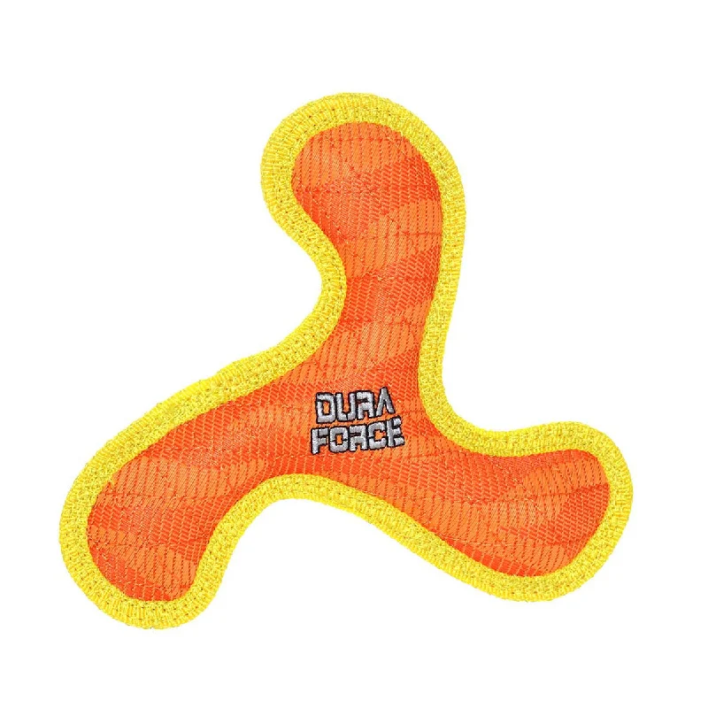 Plush toys for yoga enthusiasts with yoga - pose - inspired poses​ DuraForce Junior Boomerang Plush Dog Toy
