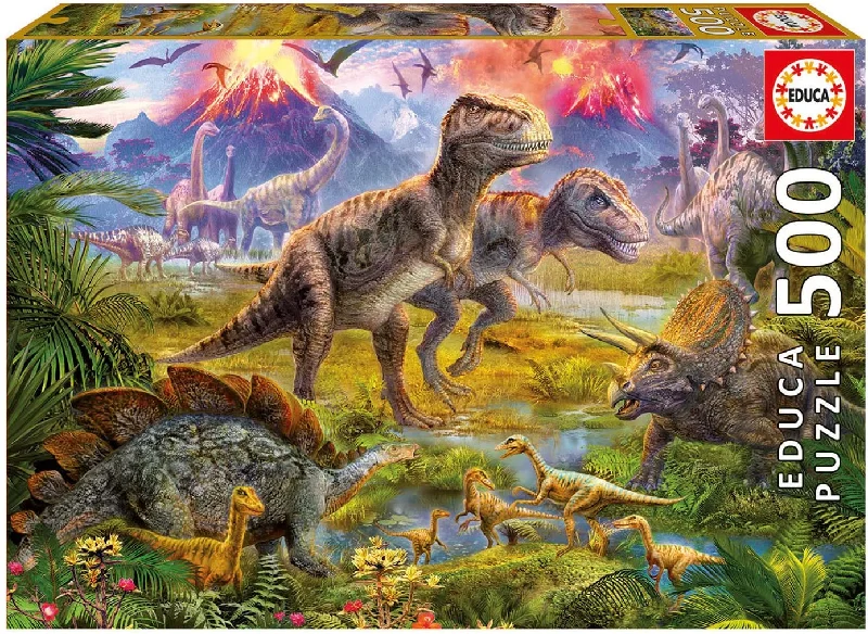 Puzzle mats for floor - based play​ Educa Dinosaur Gathering Puzzle - 500Pc