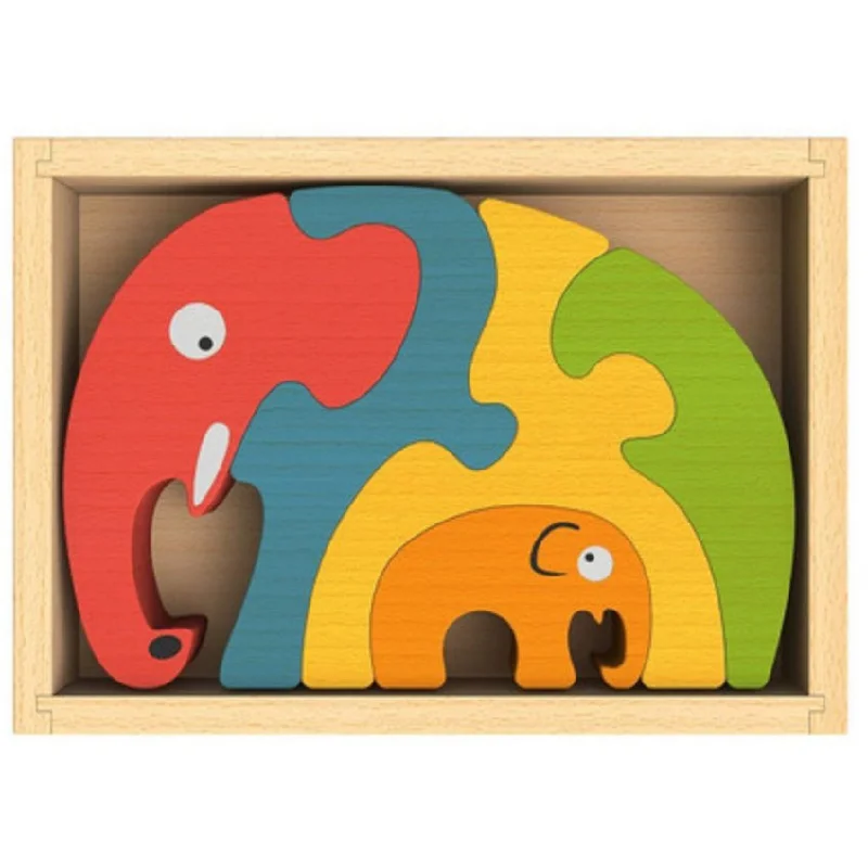 Magnetic puzzles for fridge or metal - surface fun​ Elephant Family Puzzle
