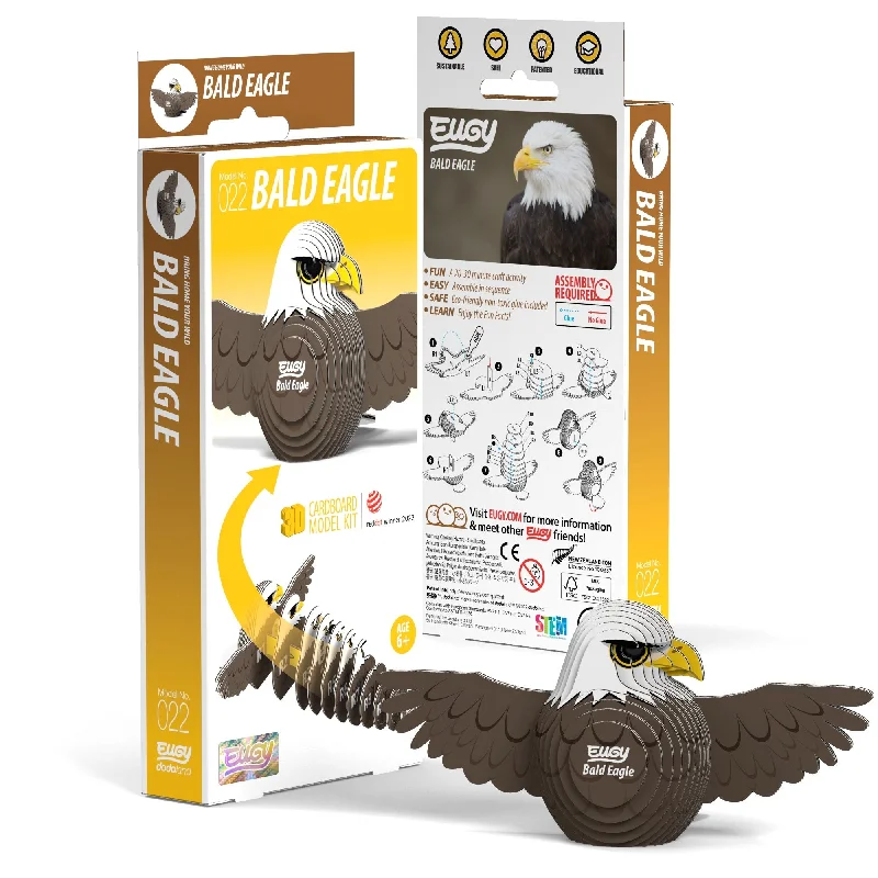 Puzzle - shaped planters for indoor plants​ EUGY Bald Eagle 3D Puzzle