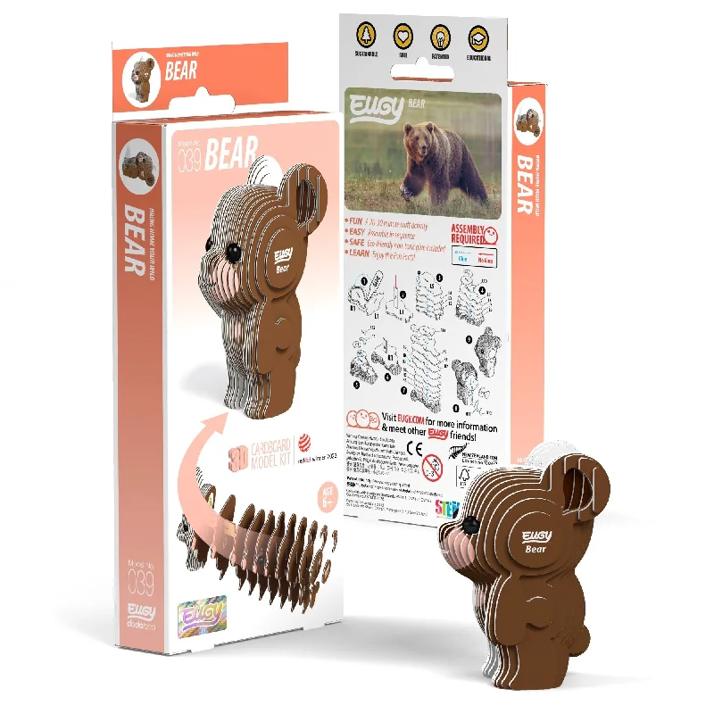 3D puzzles with intricate building elements​ EUGY Bear 3D Puzzle