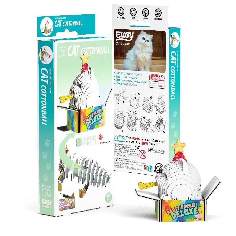 Food - shaped puzzles like pizza and ice cream​ EUGY Cat - Cottonball 3D Puzzle