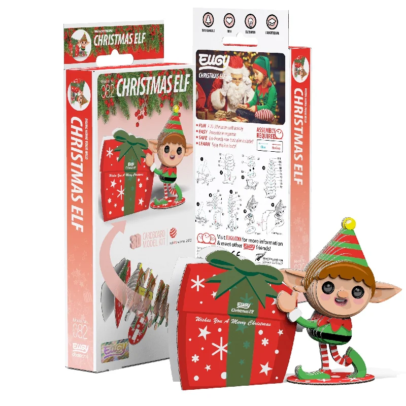 DIY puzzle kits for creative enthusiasts​ EUGY Christmas Elf 3D Puzzle