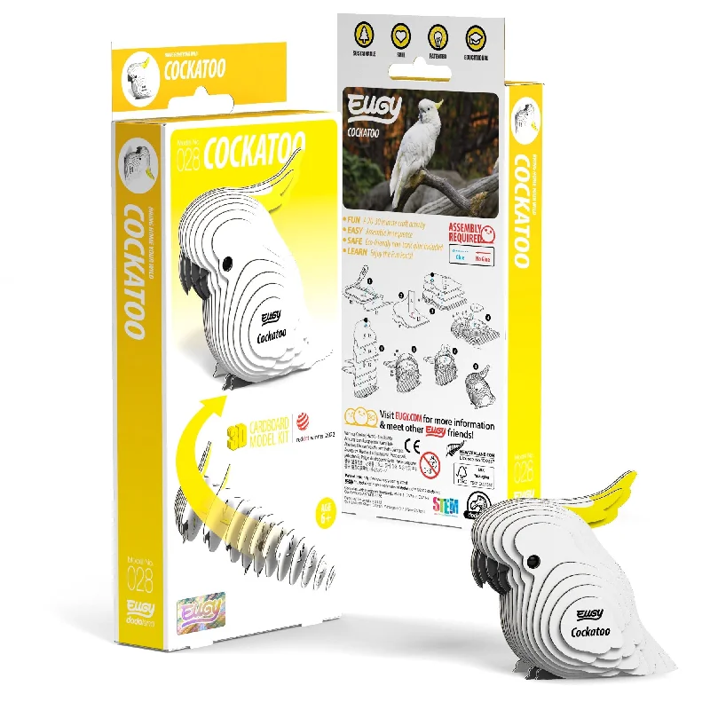 Puzzle challenges with time - limits for competitive play​ EUGY Cockatoo 3D Puzzle
