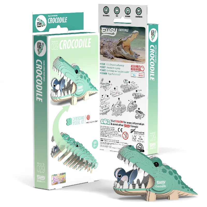 Puzzle - shaped magnets for fridge decoration EUGY Crocodile 3D Puzzle