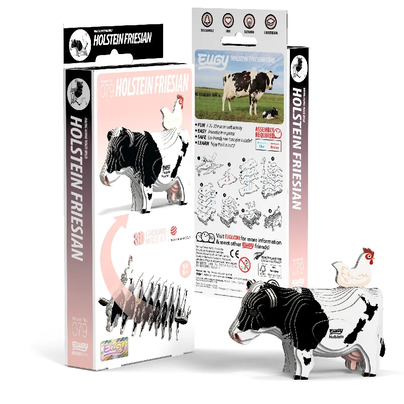 Puzzle - shaped planters for indoor plants​ EUGY Holstein Cow 3D Puzzle