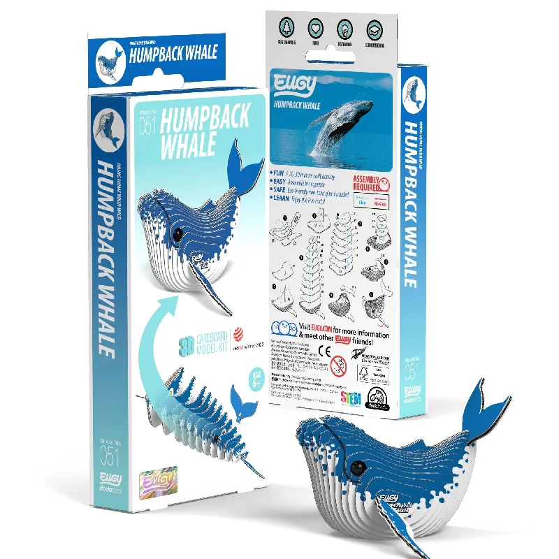 Puzzle sets with interchangeable parts​ EUGY Humpback Whale 3D Puzzle