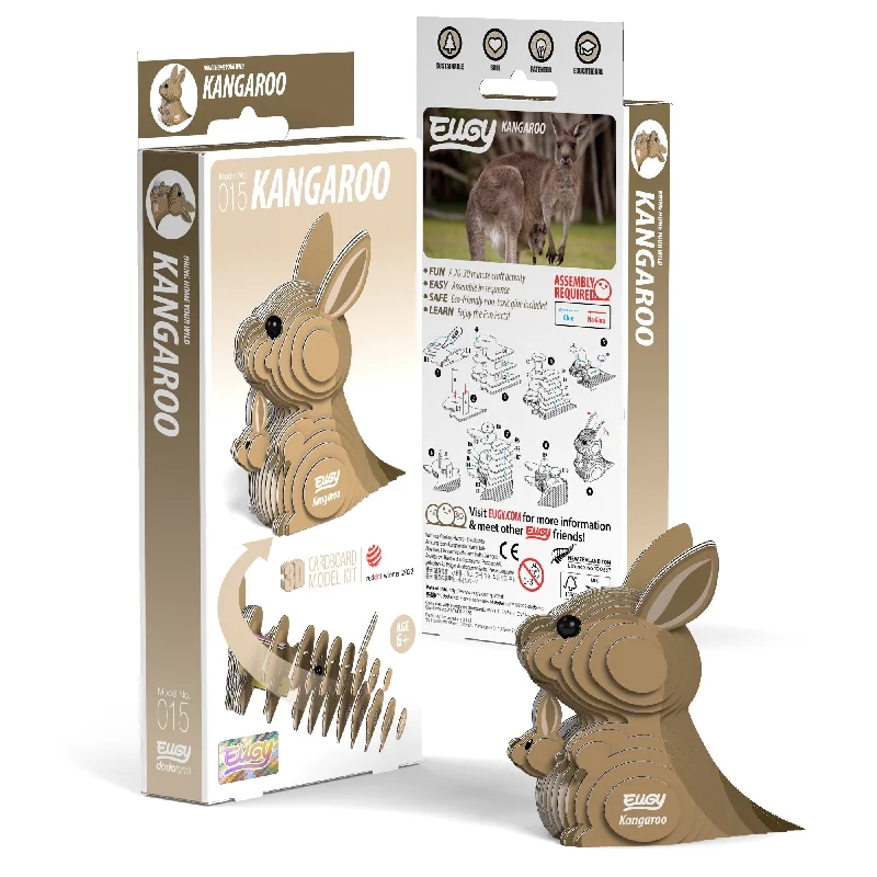 Puzzle - themed hair accessories for fashion statements​ EUGY Kangaroo 3D Puzzle