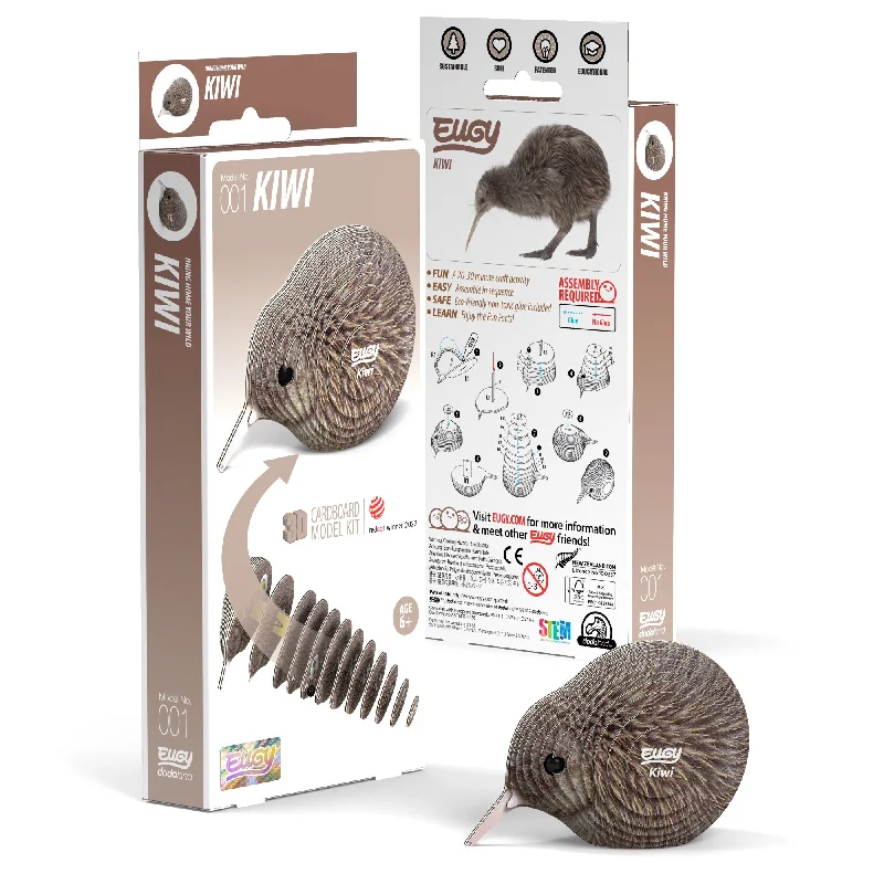 Braille - compatible puzzles for visually - impaired users​ EUGY Kiwi 3D Puzzle