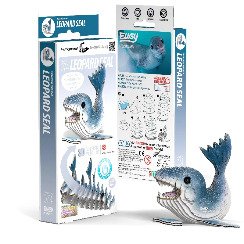 Puzzle - shaped shower curtains for bathroom decor​ EUGY Leopard Seal 3D Puzzle